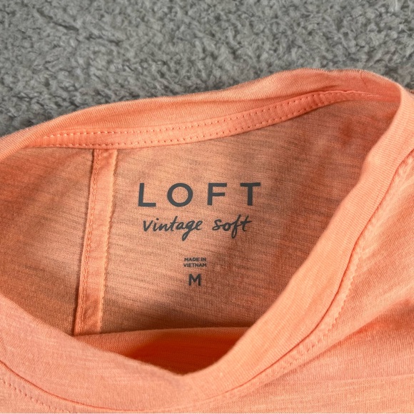 Loft Vintage Soft Two Women’s Short Sleeve T-Shirts Pink and Orange Size Medium - Picture 6 of 16